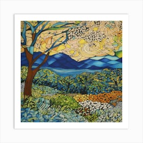 Landscape With Trees 1 Art Print