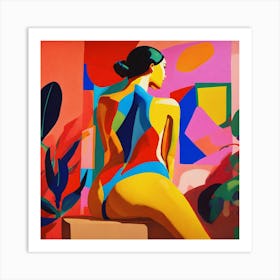 Woman In A Bikini Art Print