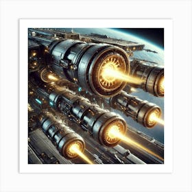 Solar Orbital Bombardment Converted Art Print