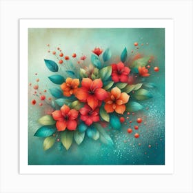 Hibiscus Flowers Art Print