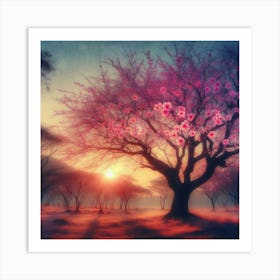 Sunset Tree 1 Art Print