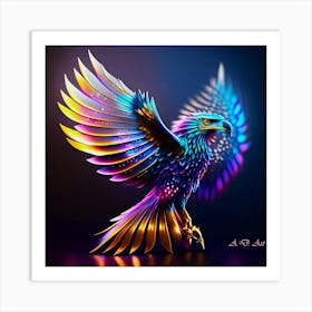 Abstract Beautifully Designed Phoenix Colorful Art Art Print