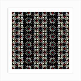 Pattern Black Background Texture Art 1 Art Print