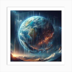 Earth In A Box Art Print