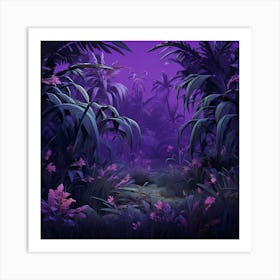 Purple Jungle Art Print