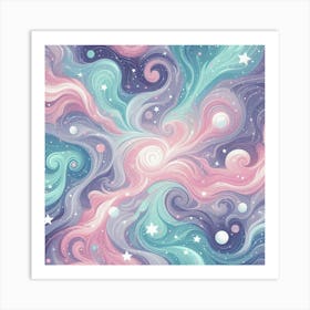 Galaxy Background 1 Art Print