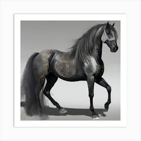 Black Horse Art Print