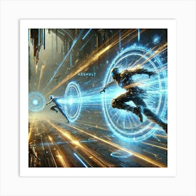 A Dynamic Depiction Of The Blink Assault Ability U Art Print