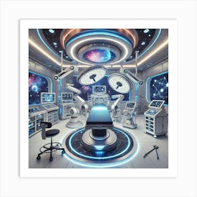 A Futuristic Stellar Surgery Room In The Celestial Art Print