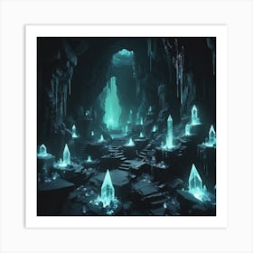 Cave Of Crystals Art Print