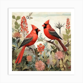 Bird In Nature Northern Cardinal 1 Art Print