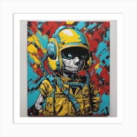Andy Getty, Pt X, In The Style Of Lowbrow Art, Technopunk, Vibrant Graffiti Art, Stark And Unfiltere (20) Art Print
