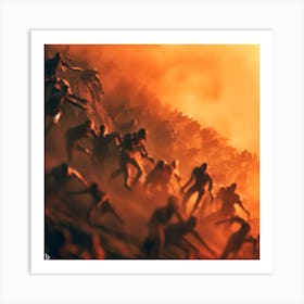 Zombies On A Hill 1 Art Print