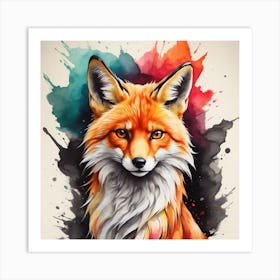 Fox Painting Art Print