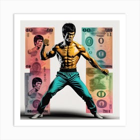 Bruce Lee Kung Fu Legend Retro Print 1 Art Print