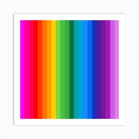 Rainbow Striped Background Art Print