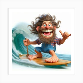 Surfer Man Art Print