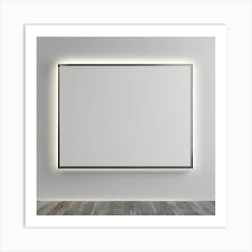 Blank White Frame On Wall Art Print