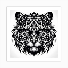 Tribal Tiger Head Art Print