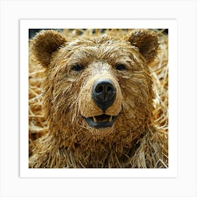 Bear In Hay Art Print