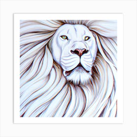 White Lion Art Print