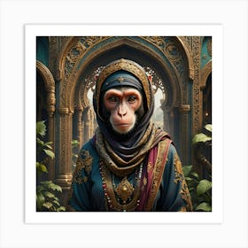 Persian Monkey In A Dress Art Print