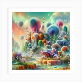 World Of Mushrooms Art Print