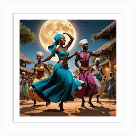 African Dancers 3 Art Print