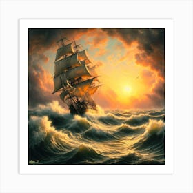 18th Century Ship Art Print