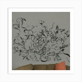 Floral Wall Decal 1 Art Print