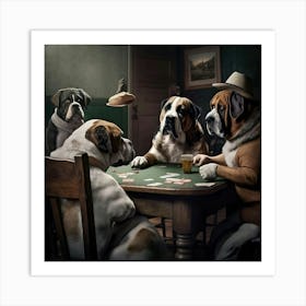 Poker Dogs 7 Art Print