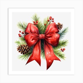 Christmas Bow 2 Art Print