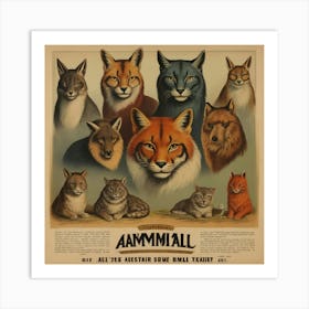 Default Default Vintage And Retro Animal Advertising Aestethic 3 (2) Art Print