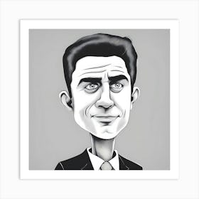 Caricature Of A Man Art Print