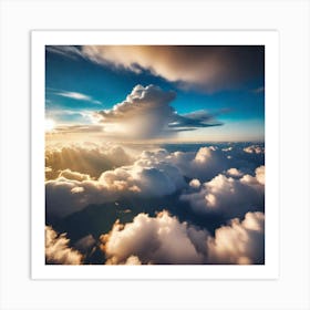 Sunrise Over Clouds 2 Art Print