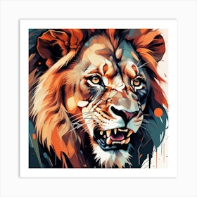 Lion Painting Art Print