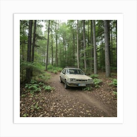 Car In The Woods Art Print