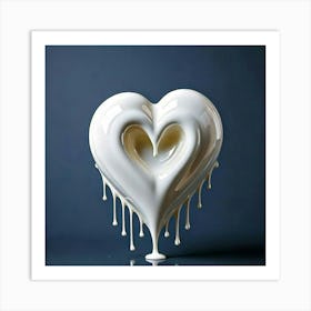 Firefly Heart, Shaped, Dripping, Milk, Bottle, Liquid, Creative, Artistic, Surreal, Conceptual, Flui (3) Art Print