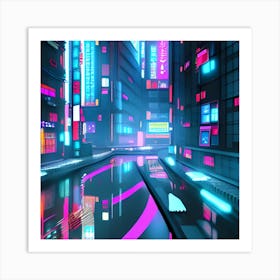 Neon City Art Print