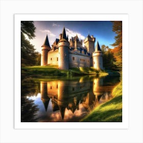 Castle By The Lake 3 Art Print