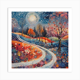 Winter Road Art Print