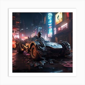 Igiracer Painting 3d Batman Next To Batmobile In Apocalyptic Ne D0e4f747 55ef 4356 A895 8a8b39bb706f Art Print