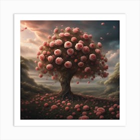 Roses On A Tree Art Print