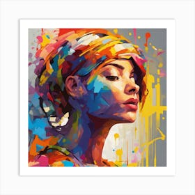 Colorful Woman Art Print