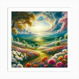 Beautiful Day In The Garden Art Print