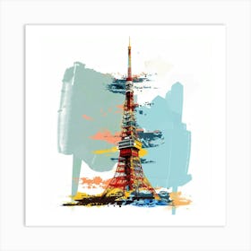 Tokyo Tower Painting Art Print