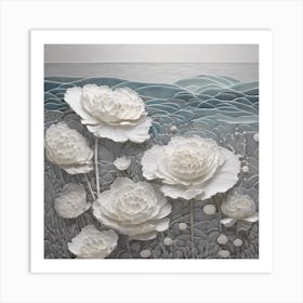 White Flowers Art Print