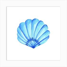 Blue Seashell Art Print