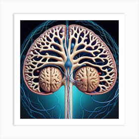 Kidneys And Blood Vessels Art Print