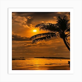 Sunset On The Beach 10 Art Print